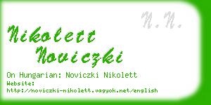 nikolett noviczki business card